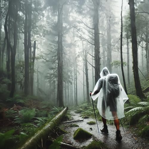 ZENO Disposable Rain Ponchos for Adults - Clear Ponchos with Sleeves & Hood, Compact and Clear, Emergency Poncho - Rain Poncho - Ponchos Adult - Travel Rain Poncho Hiking, Camping - (Pack of 4) - Image 6