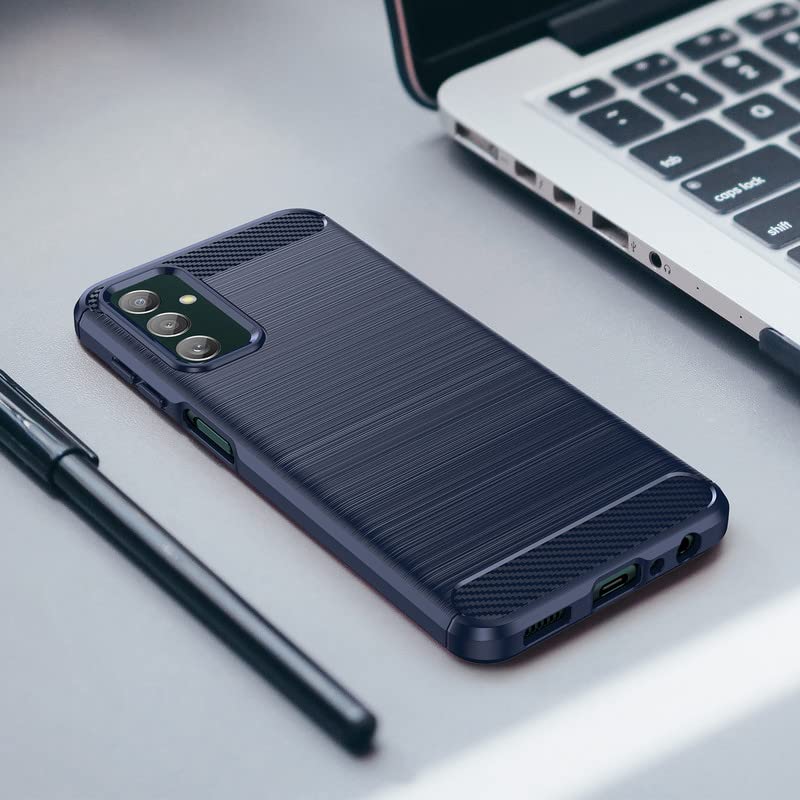 Image of Hybrid Carbon Fiber Back Case for Samsung Galaxy F23 5G / M23 5G (Blue)