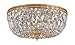 Crystorama 712-OB-GT-MWP Crystal Three Light Ceiling Mount from Ceiling Mount collection in Brassfinish,