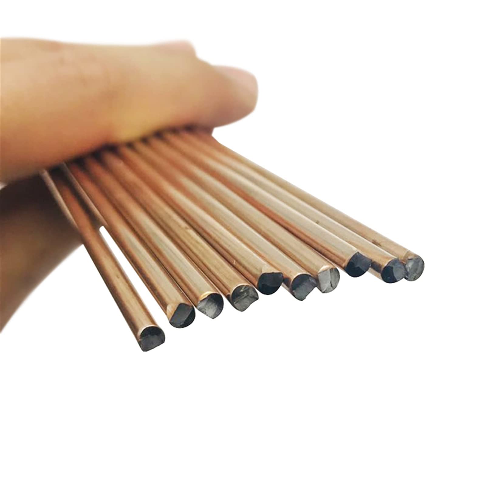 Bacchette di apporto TIG in rame rosso da 10 pezzi, filo for saldatura for brasatura 1.6/2.4/3.2×330 mm for acciaio dolce e A18(1.6mm)