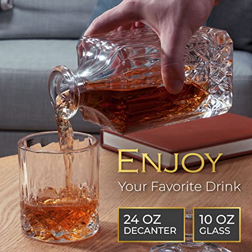 Luxury Gift For Men – Whiskey Decanter Set With Cooling Stones For Beloved Husband Or Dad Birthday Gift – 4 Whiskey Glasses And Decanter Set Is a Great Gift Idea for Whisky, Bourbon, or Scotch lovers - Image 6