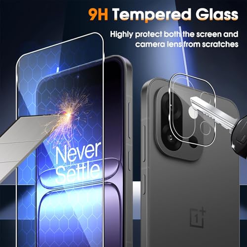 Image of PreCure (2+2) Tempered Glass for OnePlus 13S, 2 Pieces Screen Protector Film with 2 Pieces Rear Camera Protector, 9H Hardness Film Lens Ultra HD Tempered Glass