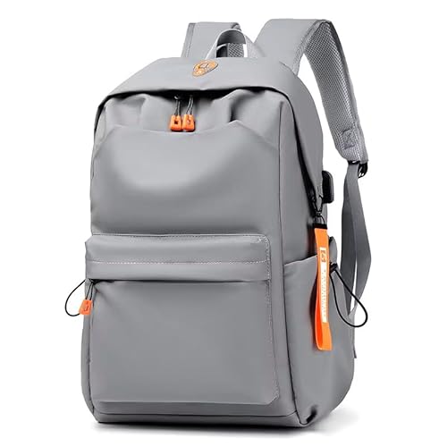 Mochila Notebook Impermeável Bolsa Escolar Executiva Reforçada Grande Emborrachada (Modelo 2 - Cinza