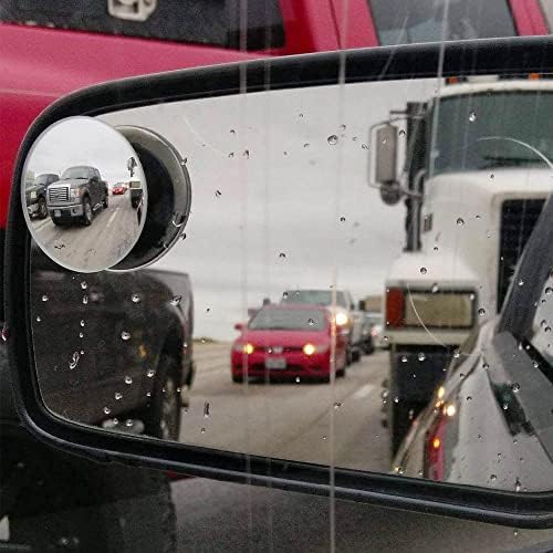 2Pcs Blind Spot Mirrors,360°Rotatable Waterproof HD Glass RearView Universal for Car SUV Trucks Traffic Safety