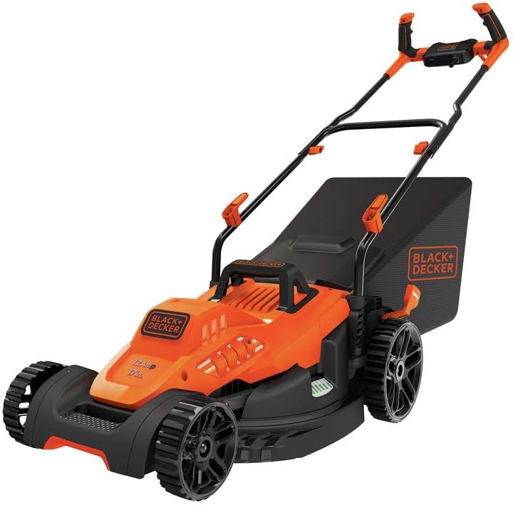 BLACK+DECKER Electric Lawn Mower, 12-Amp, 17-Inch (BEMW482BH)