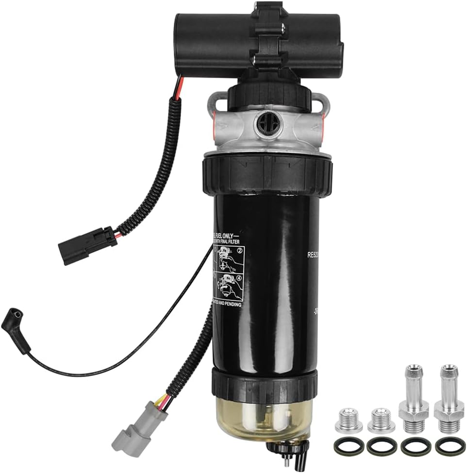 12V RE522878 Fuel filter Water Separator Compatible with John Deere 1110D 120D 1210E 1510E 1070E 1470 Engine