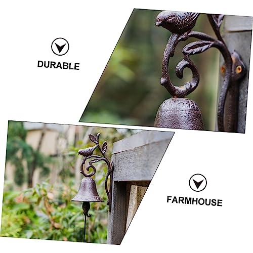 ABOOFAN 1 Unidade Guarnição De Campainha De Ferro Fundido Ar Livre Sino De Jantar Montado Na Parede