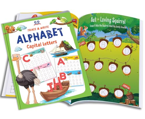 Image of Tracing Books for Kids | Pencil Control Activity Book for Kids [4 Books] | Premium Quality Writing Practice Books - Alphabet ABC (Capital & Small Letters), Numbers, Lines & Pattern | Ages: 2 - 5 Years