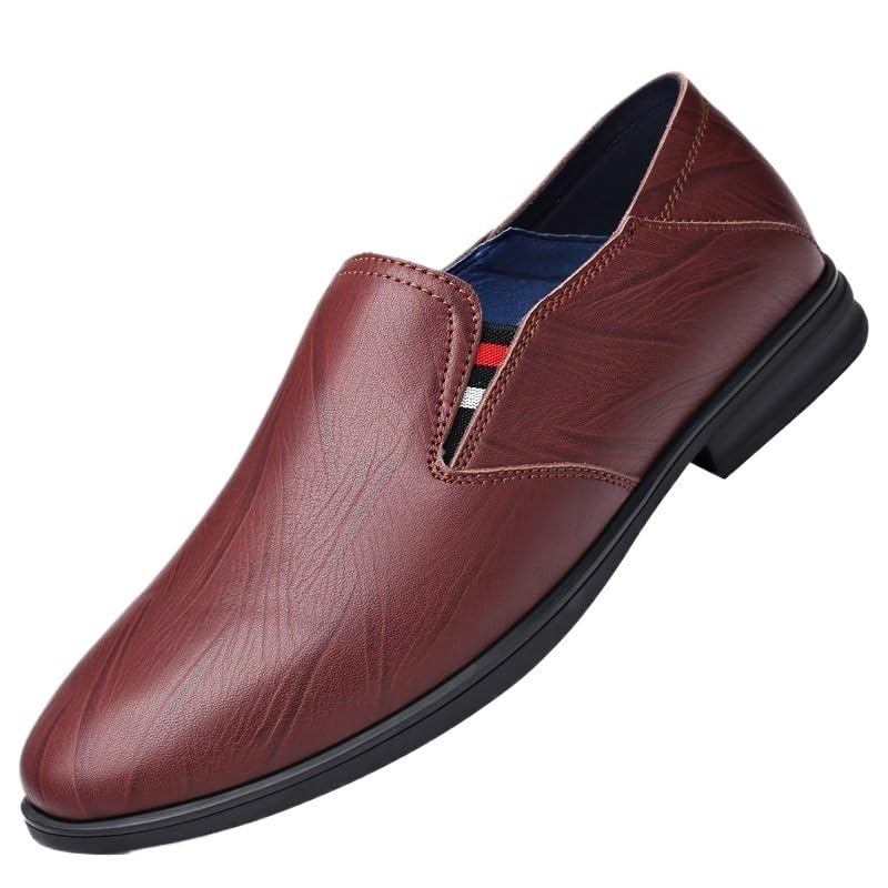 Men's Elevator Dress Shoes, Oxford Formal Brogues with Height Increasing, Slip On Office Loafers, Elegant Men's Gifts