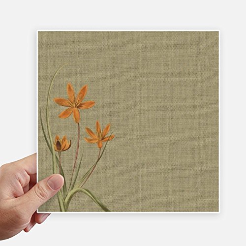 Pegatinas de lino de orquídea tradicional de 20cm cuadradas vinilos decorativos DIYthinker 2