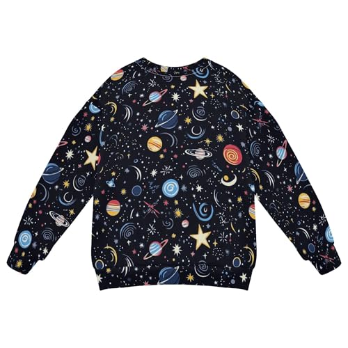 JUNZAN Space Stars Cosmic Planet Little Boys Hoodie Sweatshirt Fleece Hoodies for Girls Party 4T2