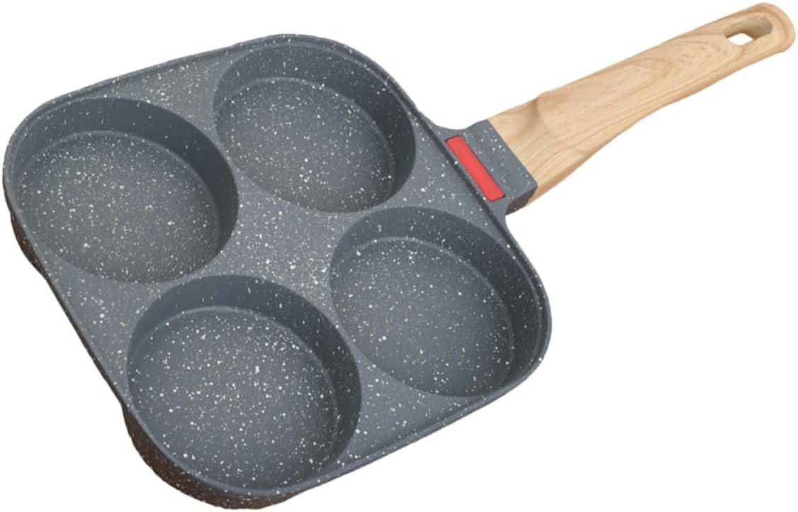 Nonstick Egg Frying Pan with Handle Breakfast Skillet for Omelets Burgers Ham Easy Clean Even Heat Distribution Anti-scald Cooking Tool for Home Use