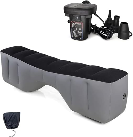 Berocia Car Air Mattress Back Seat Gap Pad Fill Extender Mattress for SUV Dogs Kids Adults Travel Bed Cushion Camping Air ...