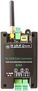 Electric Gate Opener 2G 4G Door Gate Opener Relay Switch Remote Control Door Access Wireless Door Opener by Call SMS Command for Heavy Driveway Slide Gates (Color : 2G G203, Size : One Size)