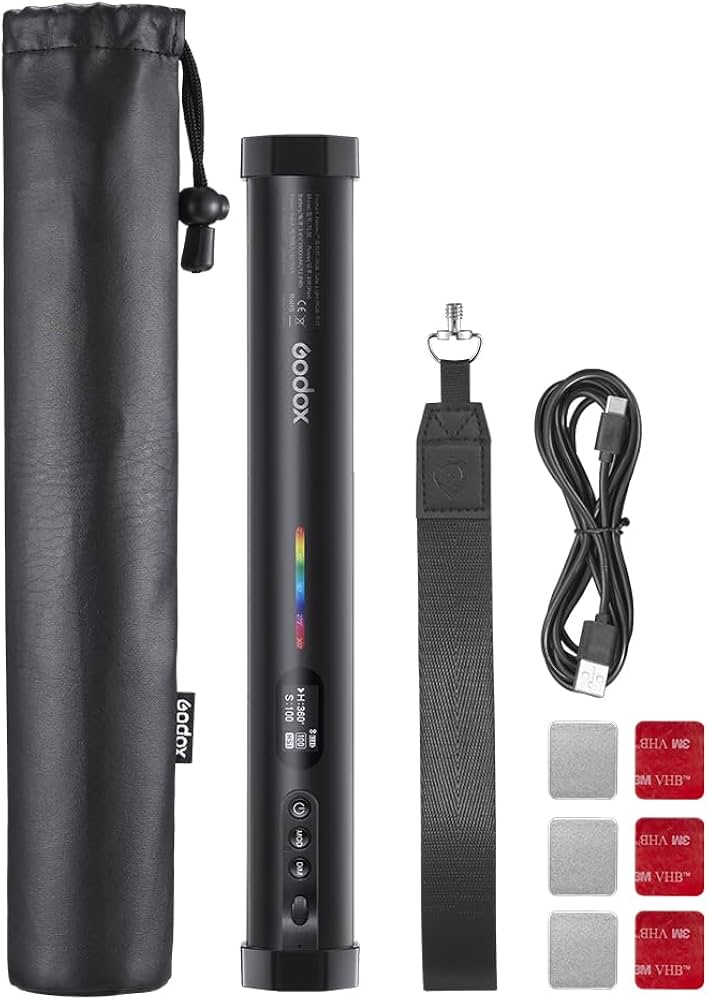 Godox Tubo de luz LED TL30 – 36000+ cores, 2700K-6500K CCT, CRI 97