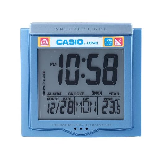 Casio #DQ750F-2DF Multi Function Digital Thermometer Table Top Alarm Clock