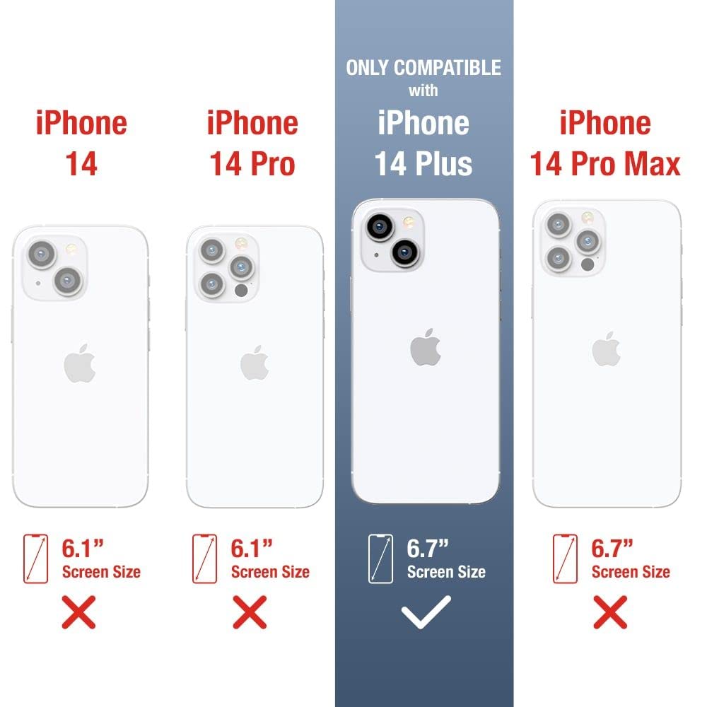 Amazon.com: FlexGear Case for iPhone 14 Plus with 2X Tempered