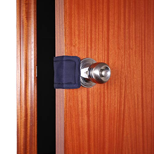 Image of Door Silencer Door Jammer Door Closer Cushion Nursery Door Silencer Door Latch Cover 3 Pack for Noise Reducing Quiet Doors Baby Toddler Safety 3.25 x 5.5 Inch (New Navy Blue)