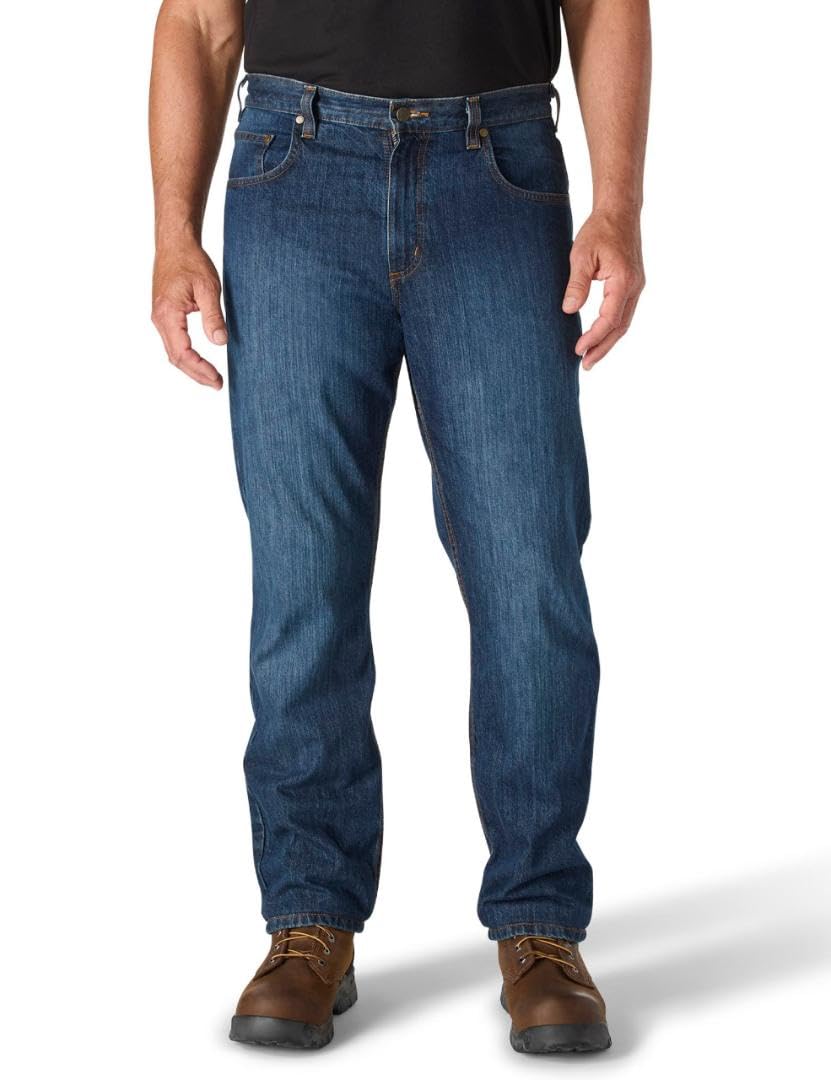 Carhartt Men's Relaxed Fit 5-Pocket Jean, Deep Creek, 32 x 34