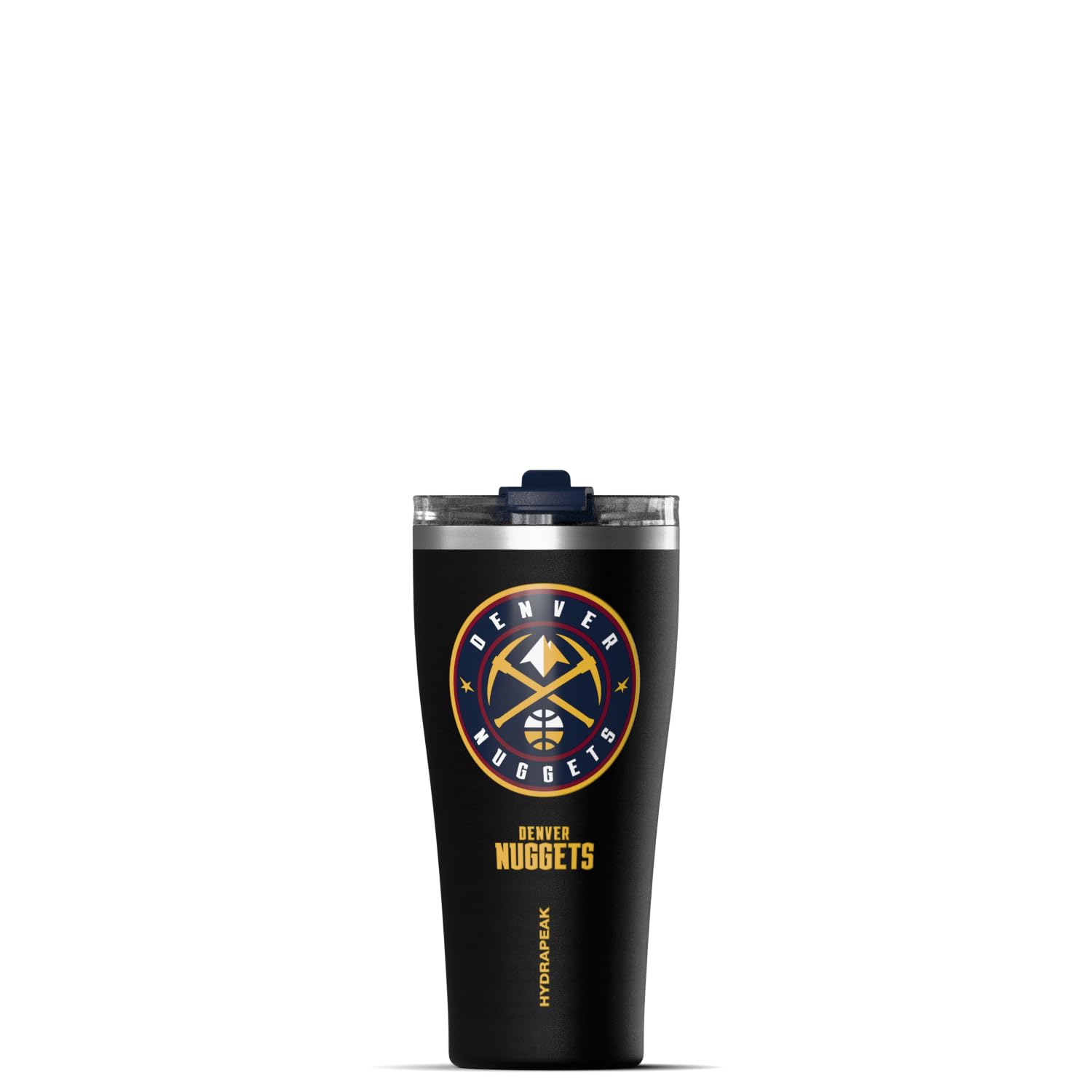 Hydrapeak NBA Officially Licensed Denver Nuggets Roamer 30oz Vacuum Insulated Stainless Steel Tumbler with 2-in-1 Flip &amp; Straw Lid, Spill-Proof, Cup Holder Friendly Design