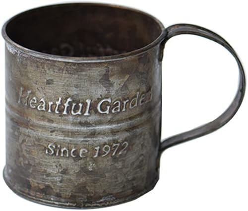 Cubo de flores de hierro forjado retro Jarrón de metal Jarrón de metal para floristería, cubetas de metal para floristería, cubo francés, jarrón de