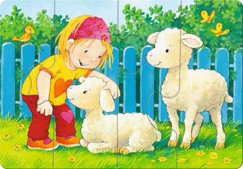 Ravensburger ministeps 4169 Mein allererstes Puzzle: Streichelzoo - 4 erste Puzzles mit 2-5 Teilen, Spielzeug ab 18 Monate