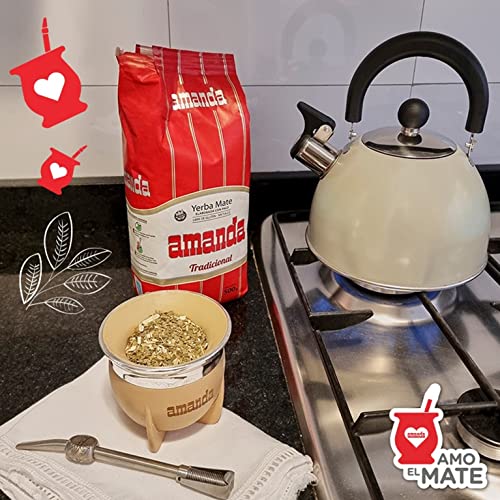 Amanda Yerba Mate Tee Tradicional 1kg | Mate Tee aus Argentinien | Detox und Energie Getränk