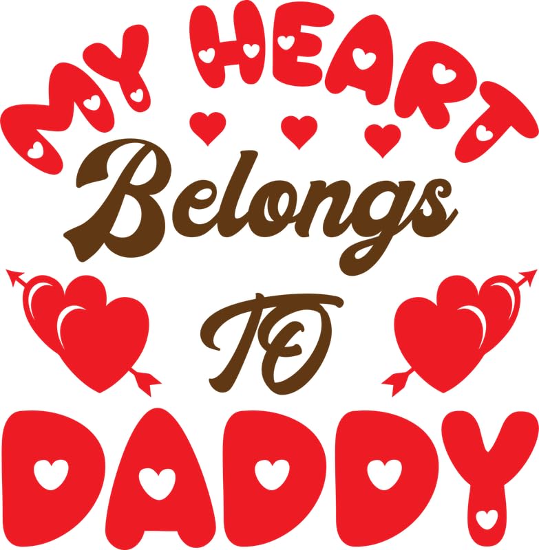 Cadeau idéal avec le poster A2 My Heart Belongs To Daddy pour la famille