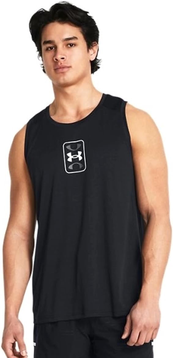 Under Armour - Mens Zone Performance Tank Top, Color Black (001), Size: Large