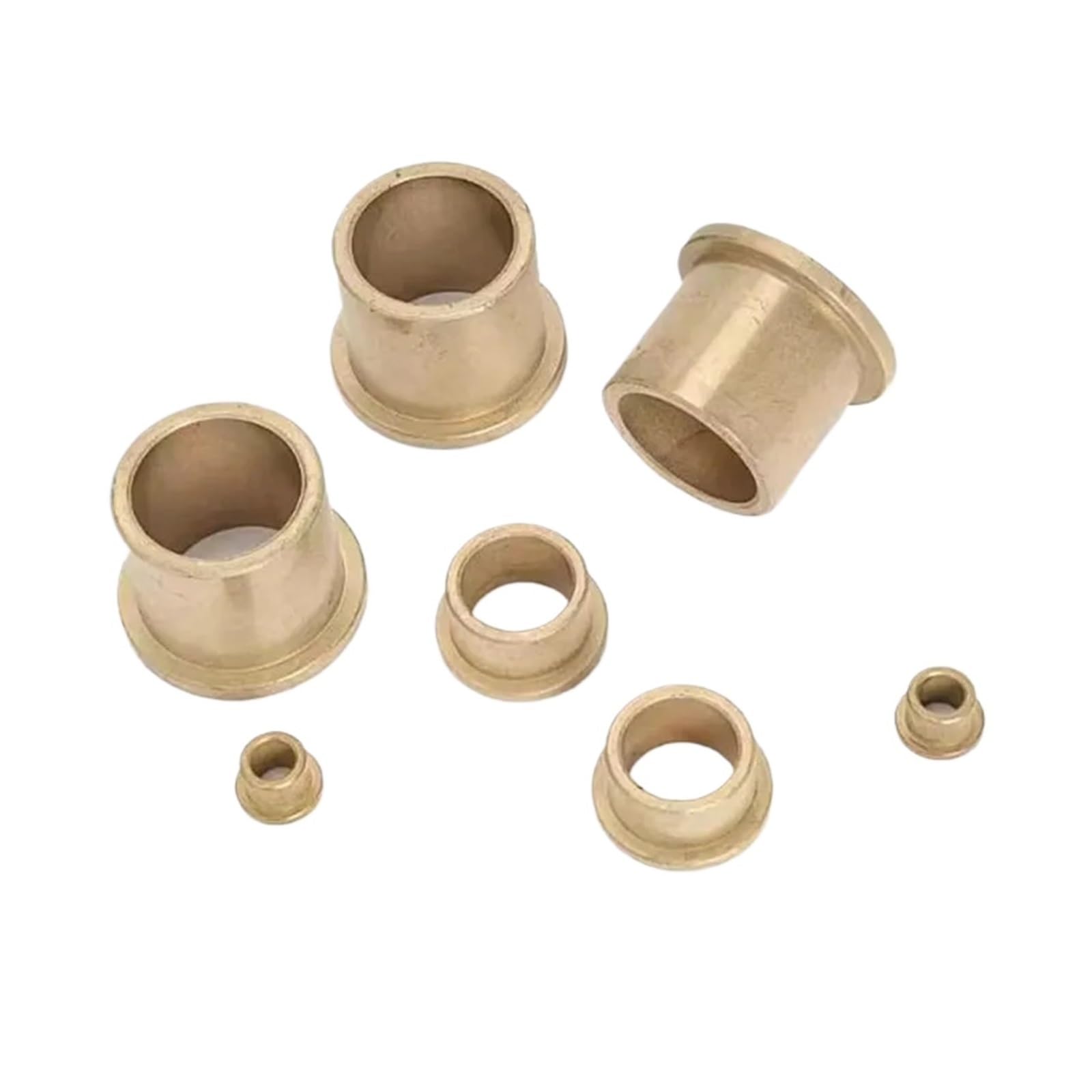 Manicotto dell'albero in ottone, 2 pz ID 8mm 10mm 12mm flangiatura cuscinetto autolubrificante metallurgia delle polveri olio boccola di rame manicotto di guida con flangia a gradini(10x16x16-22x3)
