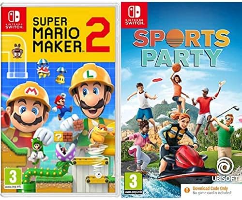 Super Mario Maker 2 (Nintendo Switch) & Sports Party (Code in Box) (Nintendo Switch)