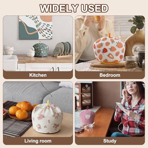 Funda de té hecha a mano uxcell textil aislante de algodón multicolor premium 8