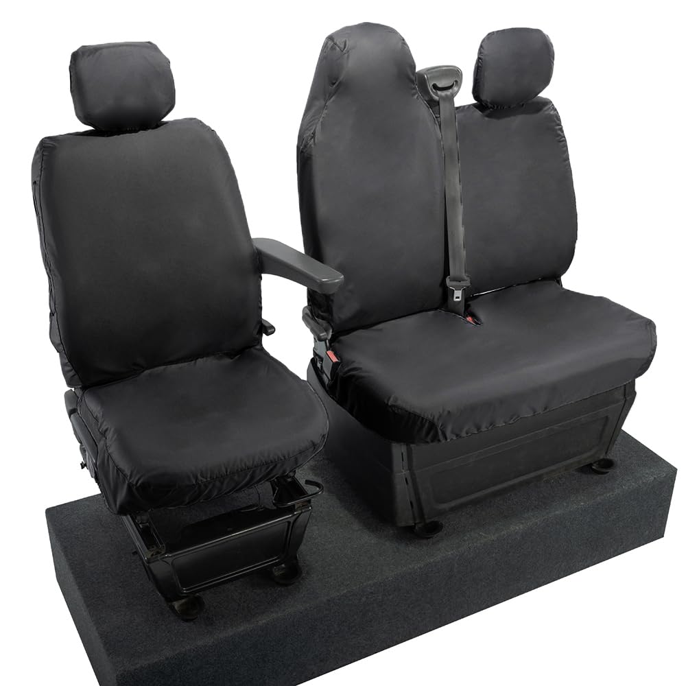 UK Custo Covers SC235B Tailored Heavy Duty Waterproof Front Seat Covers (Split Passenger Base - View #12