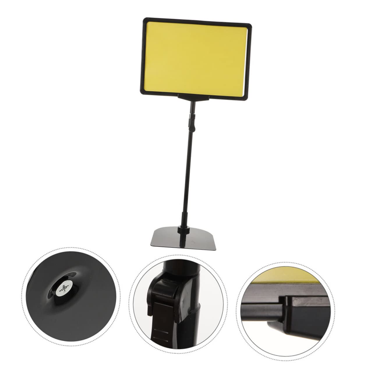 NOLITOY Porta Etichette Prezzo in Acciaio Inossidabile e Plastica Giallo 2 Pezzi Supporto Leggero Clip Design per Cartellini Prezzi in Negozio e Frutteria