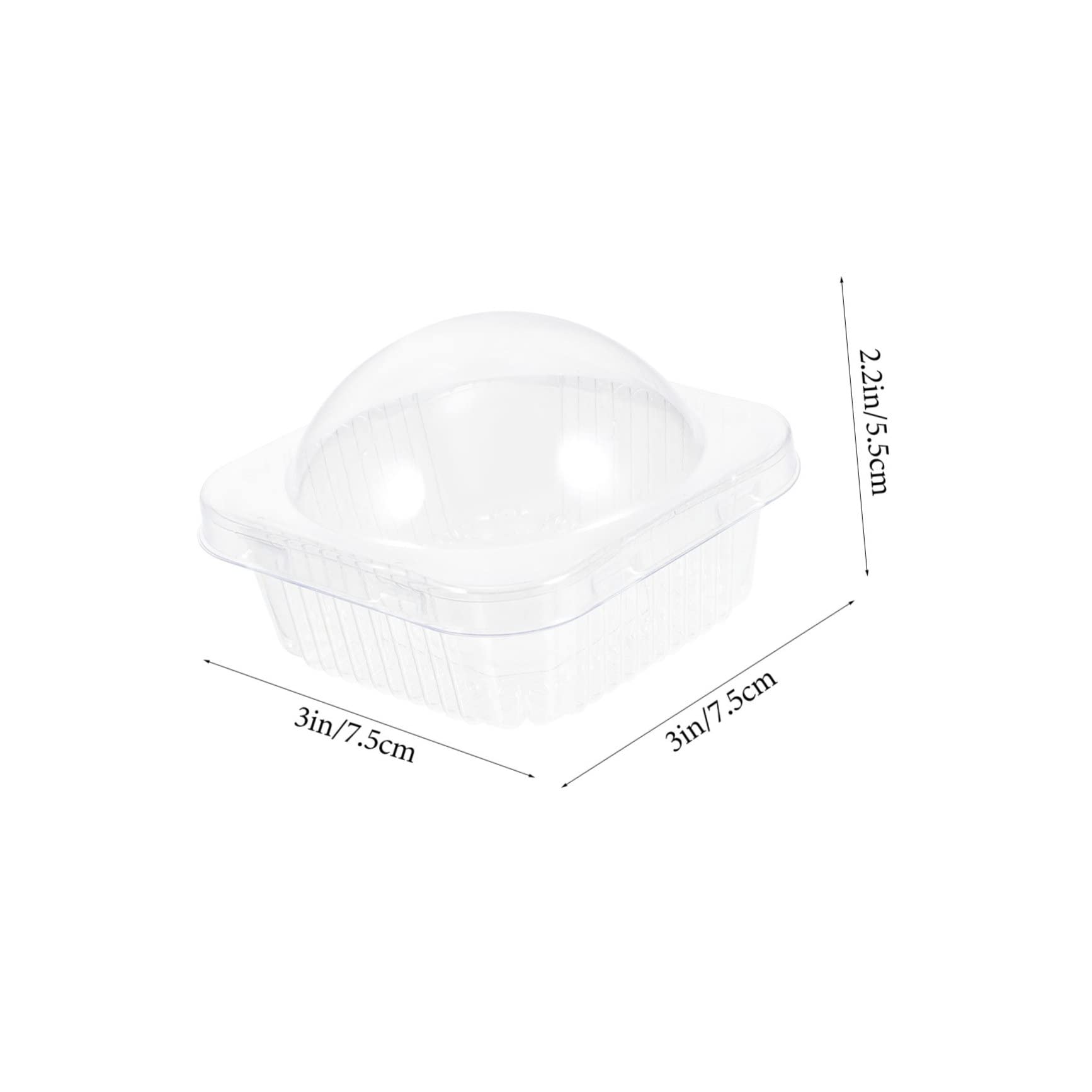 Garneck 50 Pack Cupcake Boxes Bulk Valentine's Day Muffin Dome Containers with Lids Single Cupcake Carrier Plastic Packaging Box for Wedding Birthday