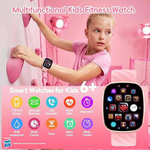 Transformers Kids Smart Watch for Boys & Girls, 1.78" HD Touchscreen Fitness Tracker with Heart Rate & Sleep Monitor, Sports Activity Watch with Pedometer, Birthday Gift for 5-16 Year Olds (Arcy-Pink) - image 7