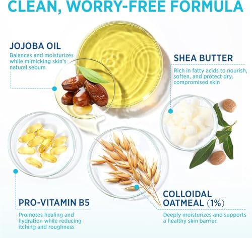 Roycederm Eczema & Psoriasis Cream for Dry, Itchy Skin – Moisturizer for Sensitive Skin, Eczema, Psoriasis & Dermatitis – 1% Colloidal Oatmeal + Ceramides – Steroid-Free for Adults, Kids & Babies