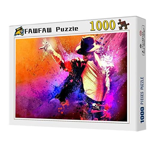 FAWFAW Träpussel för vuxna 1 000 delar, Michael Jackson affisch pussel spel leksaker gåva, 1500/1000/500/300 stycken