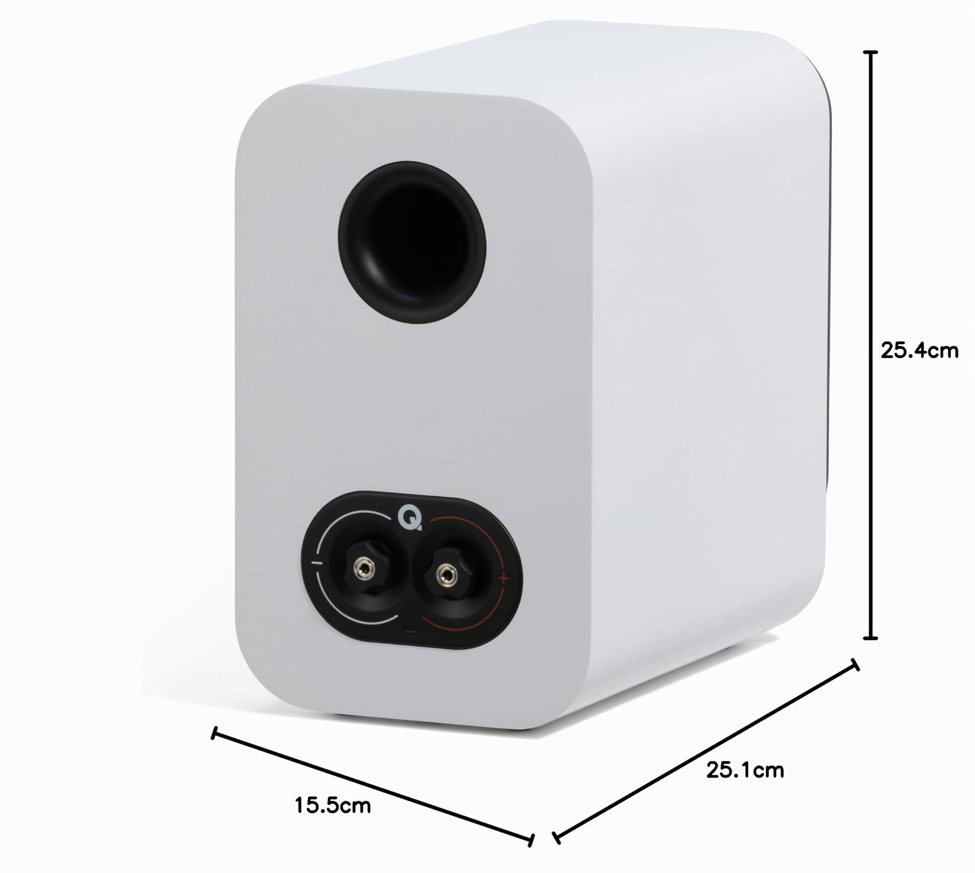 Q Acoustics 3010c Kompakte Bücherregal-Lautsprecher, 2-Wege-Reflexgehäuse, 10,2 cm Bass-Treiber, 2,3 cm Hochtöner, Stereo-Lautsprecher für Heimkino-Soundsystem