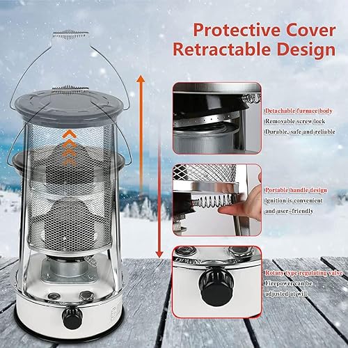 Chauffage d'extérieur à kérosène 4.5L portable à haute performance