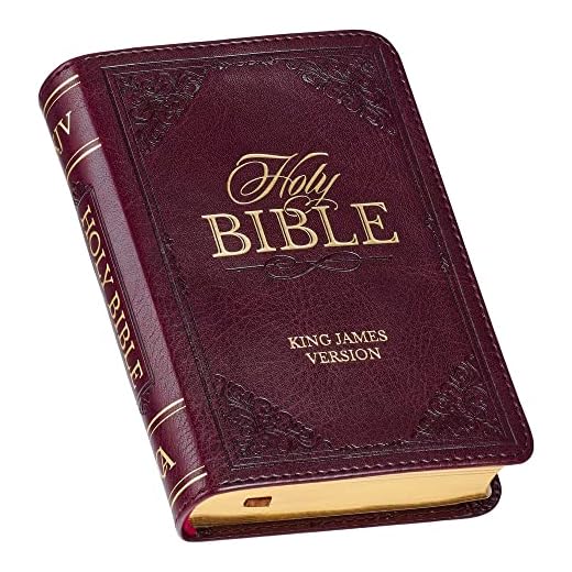 KJV Holy Bible, Mini Pocket Size, Faux Leather Red Letter Edition - Ribbon Marker, King James Version, Burgundy (KJV Pocket Editions)