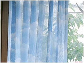 Amazon 雲柄ミラーレースカーテン 幅100cm 丈176cmの2枚組 レースカーテン オンライン通販