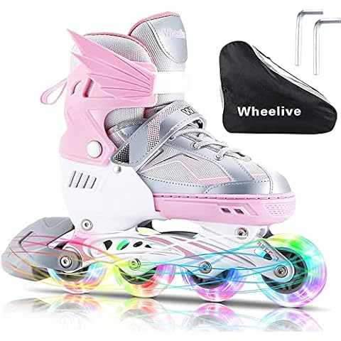 Wheelive Patines en línea Ajustables con Ruedas iluminadas Cover