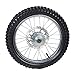 AlveyTech Complete Front Wheel Assembly - Durable Wire Spoke Wheel with knobby Tire/Tube, 60 mm Disc Brake Rotor with 60012RS Bearings & Axle, Replacement Bike Parts for Razor MX500/MX650 Dirt Rocket