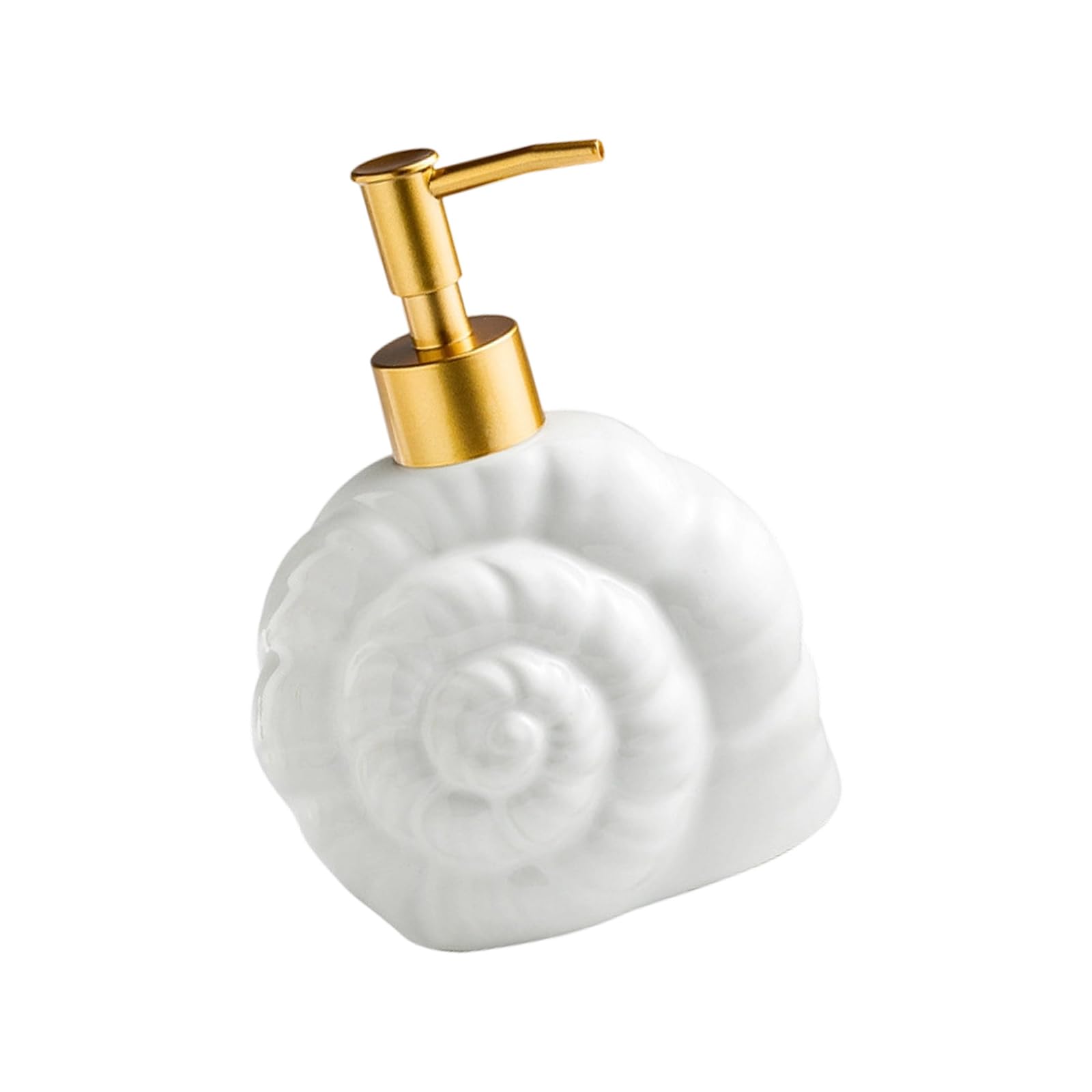 DAWTHTW Rough Marine Organisms Ceramic Soap Distributor Scratch Immune Base Smooth Luminousness Finish Permanent Fan Bathroom Deck Item Sea Relief Ceramic Container