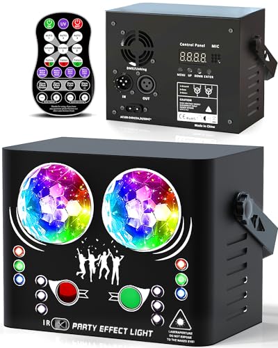 ❷【CONTROLLO VERSATILE】Il controllo remoto rende l'operazione delle luci stroboscopiche da discoteca più comoda e veloce. In alternativa, puoi utilizzare il controllo DMX per ottenere effetti professionali.