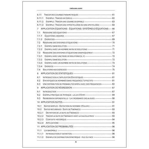 CALCUSO Fachbuch für den NumWorks - 164 Seiten in 17x24cm - Schnelleinstieg mit Anwendungsbeispielen und Aufgaben