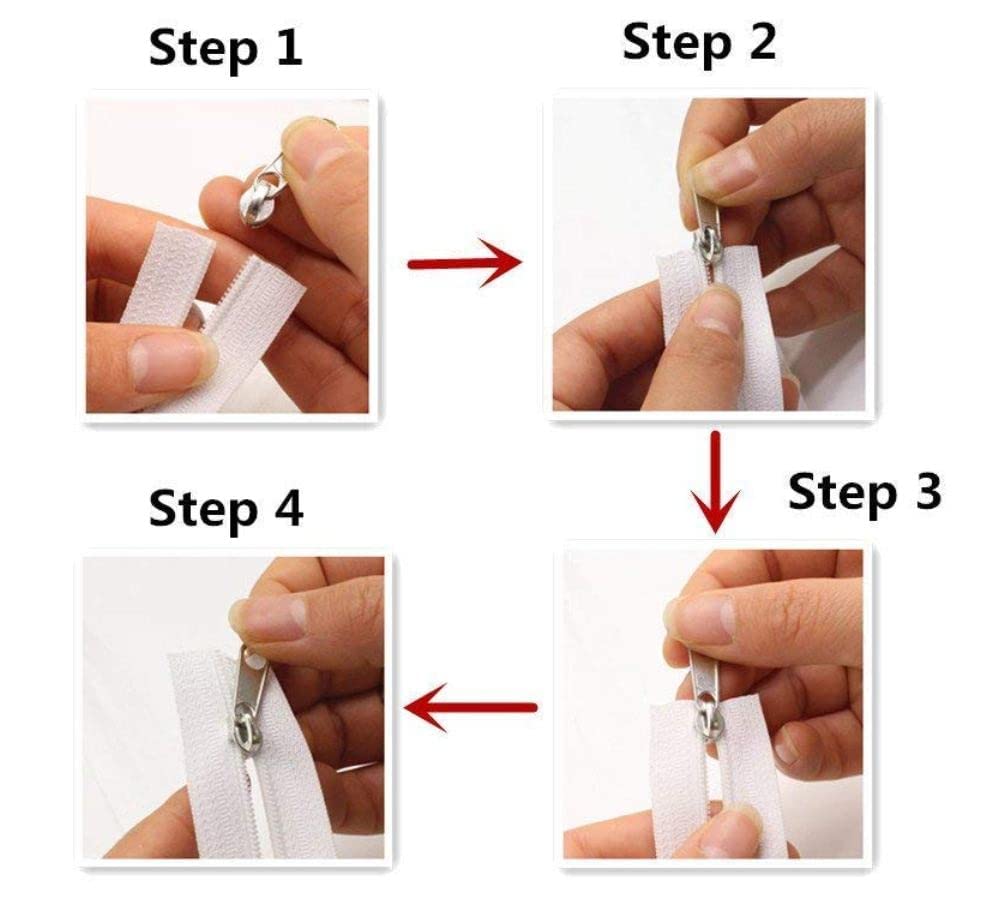 advancedestore - Zip Runners - 3 Sizes (5,8,10) - for Bags,Suitcase,Pillow Covers e.t.c (5 Zips * 3 Sizes) - Pack of 15 3