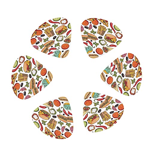 Lot de 12 médiators fins et épais pour guitares acoustiques électriques et acoustiques Motif dessin animé Fast Food - Les Beatles, Paul McCartney, John Lennon, RIngo Starr, George Harrison Lot de 12 médiators fins et épais pour guitares acoustiques électriques et acoustiques Motif dessin animé Fast Food – Image 3