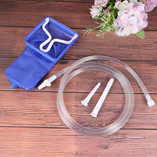 Saco de PVC Enema Saco de irrigacao enteral irrigador flexivel Tratamento de enema de agua azul